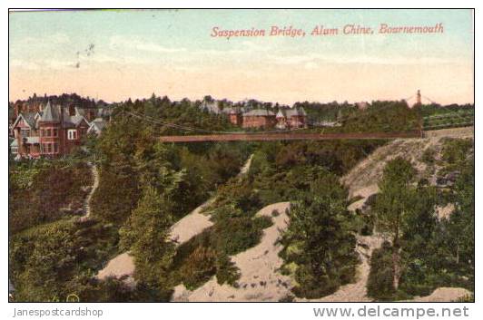 SUSPENSION BRIDGE - Alum Chine - 1911 -  Bournemouth  DORSET (was Hampshire) - Bournemouth (depuis 1972)