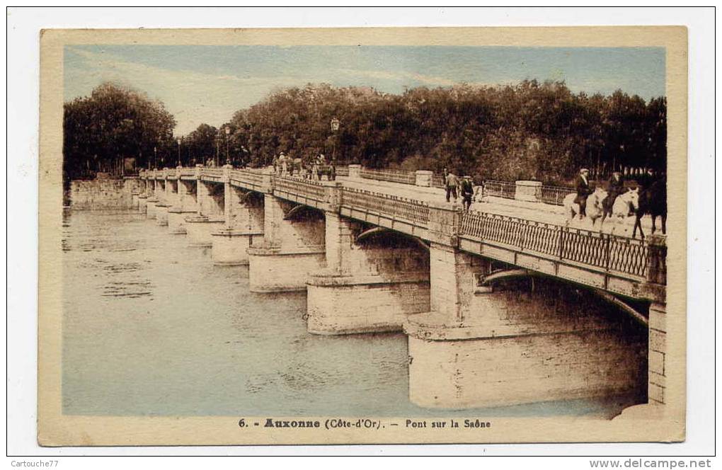 K14 - AUXONNE - Pont Sur La Saône (carte Animée De 1937) - Auxonne