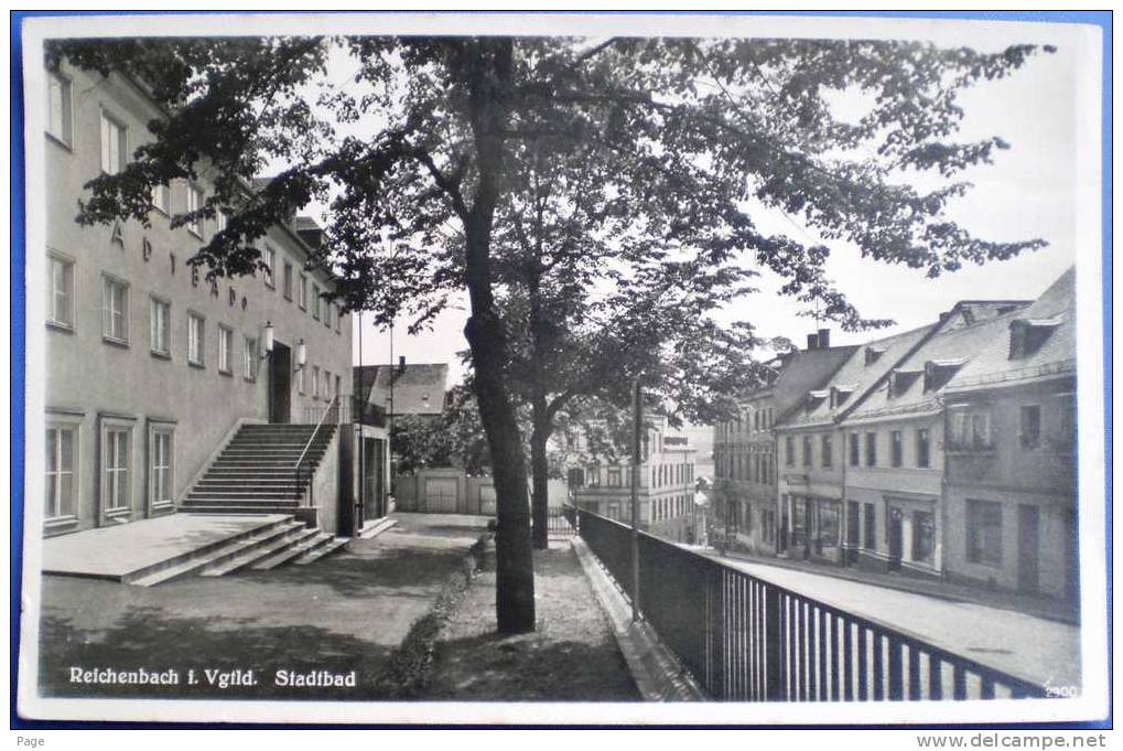 Reichenbach,Vogtland, Stadtbad,Geschäft A. Friedrich,Damenstrümpfe,1954, - Reichenbach I. Vogtl.