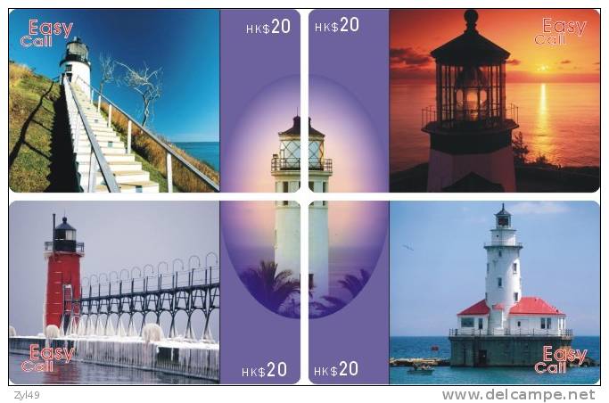 S01003 China Lighthouse Puzzle 4pcs - Leuchttürme