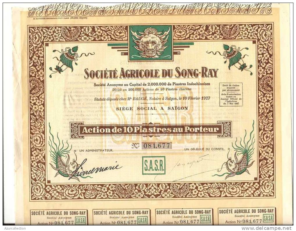 AGRICOLE SU SONG RAY .  SAIGON - Asia