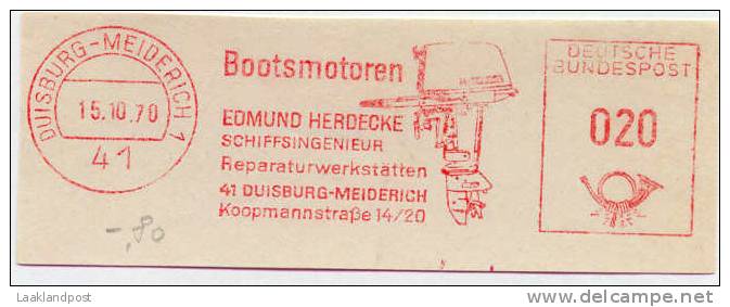 Nice Cut Pictorial Top Meter Bootsmotoren Outboard Motor Duisburg 15-10-1970 - Boten