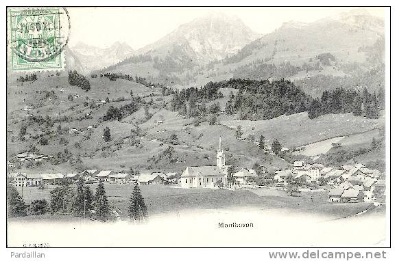 SUISSE. MONTBOVON.  HAUT-INTYAMON.  DOS NON DIVISE. 1906 - Montbovon