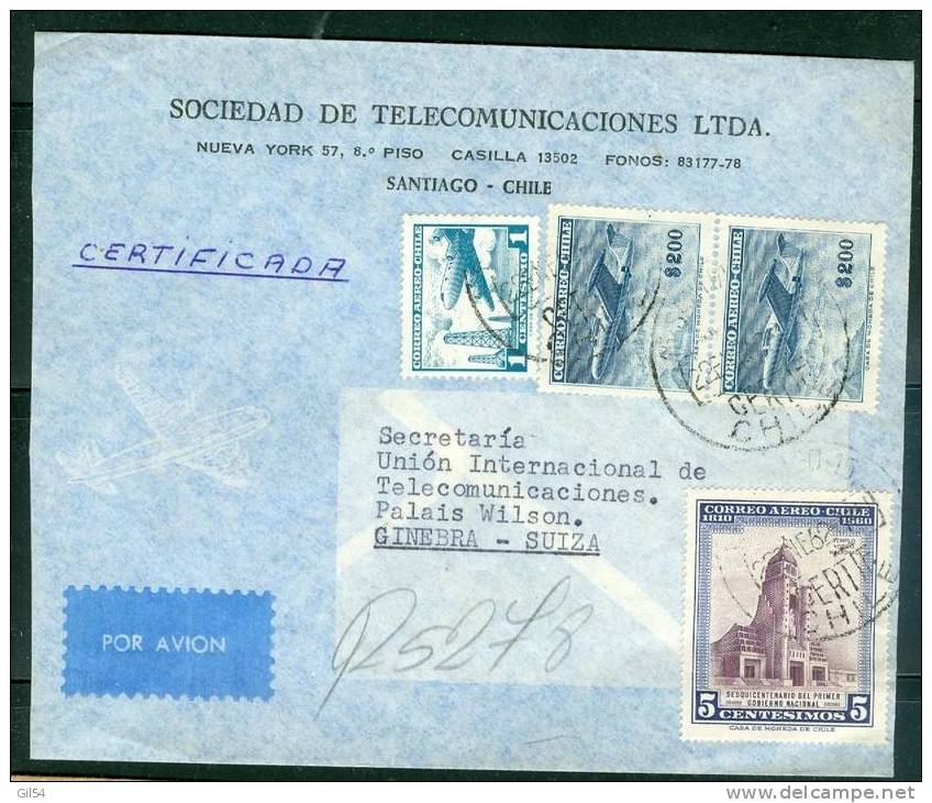 Lettre CHILI    Pour La Suisse En  1962 - AB0631 - Chili