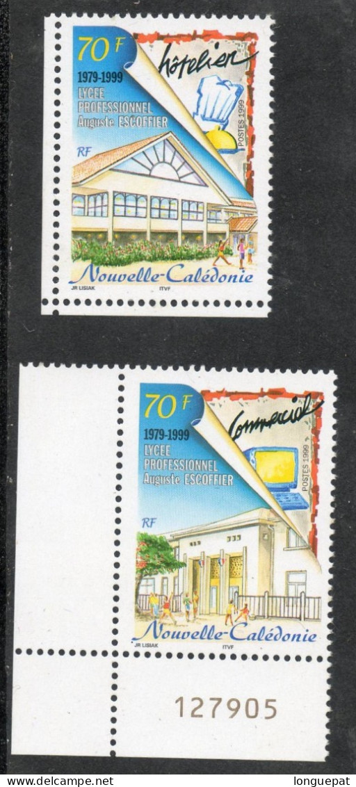 NOUVELLE-CALEDONIE : 20è Anniversaire Du Lycée Professionel "Auguste ESCOFFIER" -Hôtellerie - Cuisine - Tourisme - - Unused Stamps