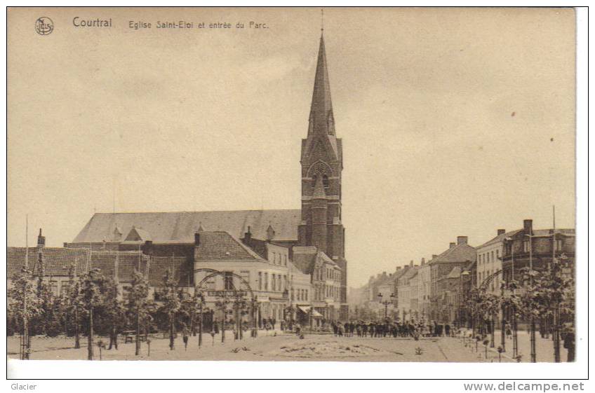 COURTRAI - Eglise Saint-Eloi Et Entrée Du Parc - Nels - Kortrijk