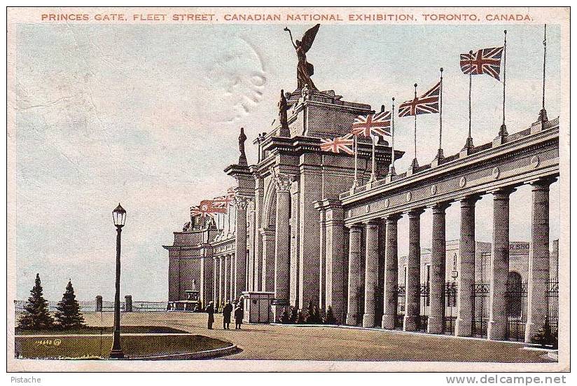 Vintage 1934 - Toronto - Princes Gate Canadian National Exhibition - Valentine-Black - Written Stamp Postmark - 2 Scans - Toronto