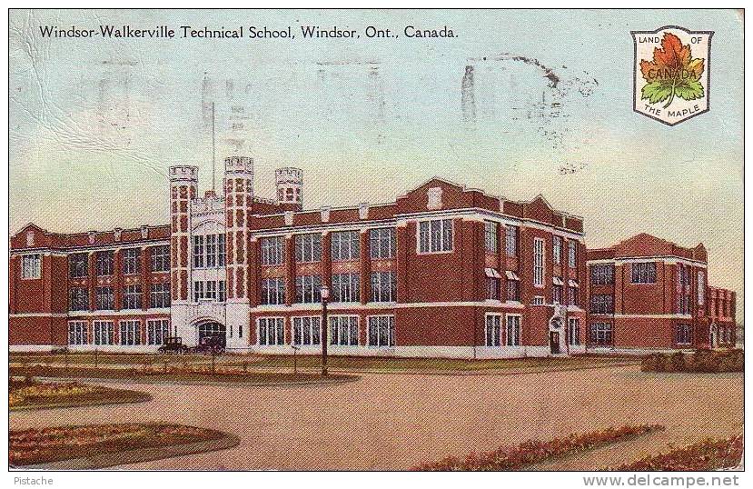 Windsor Walkerville Ontario Canada - Technical School - Circulée En 1929 - Voir Scan - Windsor