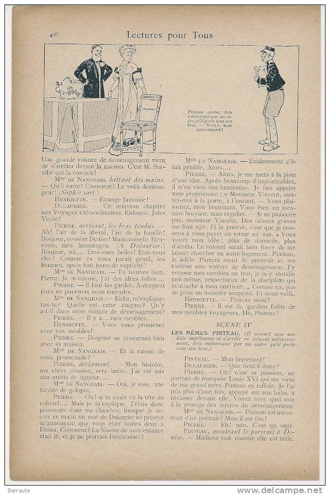 Feuillet THEATRE De 1908 En 1 Acte "L'AMOUR JASE" Par Louis SONOLET  Dessins De René VINCENT. - Auteurs Français