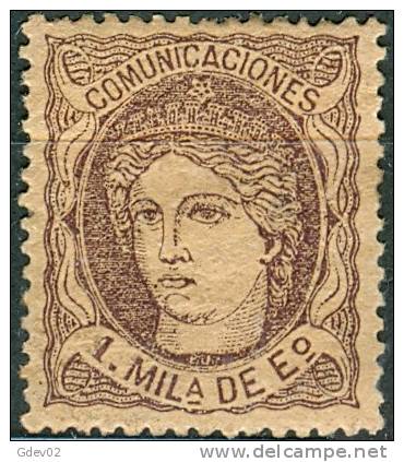 ES103-L2237.España.Spain. Espagne.ALEGORIAS    DE ESPAÑA (Ed 103*).con Charnela.MAGNIFICO - Unused Stamps
