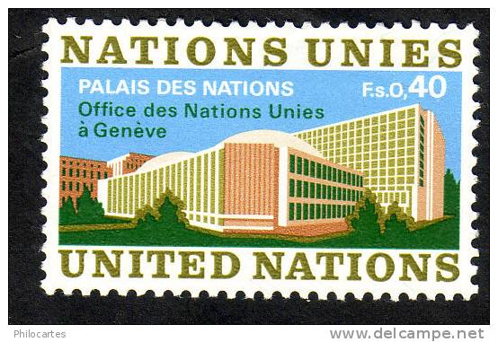 Nations Unies Genève   1972  -  YT   22   - NEUF **    - - Neufs