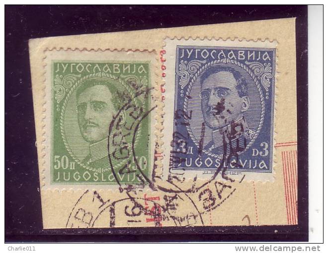 KING ALEXANDER-50 P-3 DIN-POSTMARK-ZAGREB-CROATIA-YUGOSLAVIA-1931 - Oblitérés