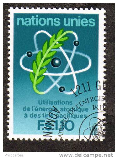 Nations Unies Genève   1977  -  YT  71  -  Utilisations De L'énergie Atomique   1F10 - Oblitéré - Usati