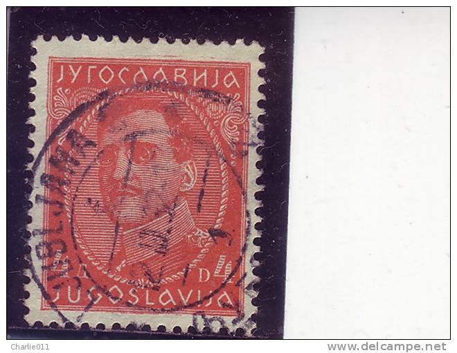 KING ALEXANDER-4 DIN-T II-ERROR-POSTMARK LJUBLJANA-SLOVENIA-YUGOSLAVIA-1932 - Oblitérés