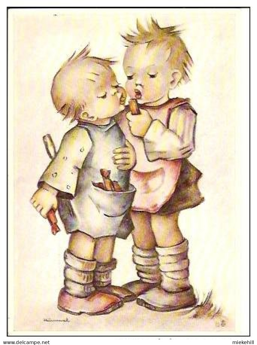 HUMMEL-KUNSTLER-ILLUSTRATOR-ENFANTS DEGUSTANT DES BONBONS N°14263 - Hummel