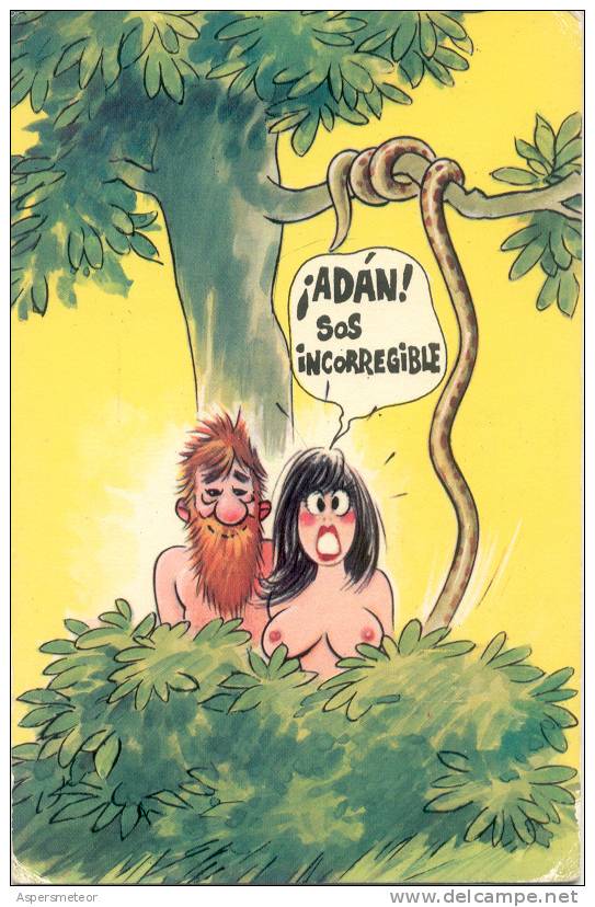 HUMOUR HUMOR HUMORISTICA HUMOURISTIQUE "ADAN SOS INCORREGIBLE" SENOS SEINS EROTIQUE EROTICA RISQUE PECHOS - Humour