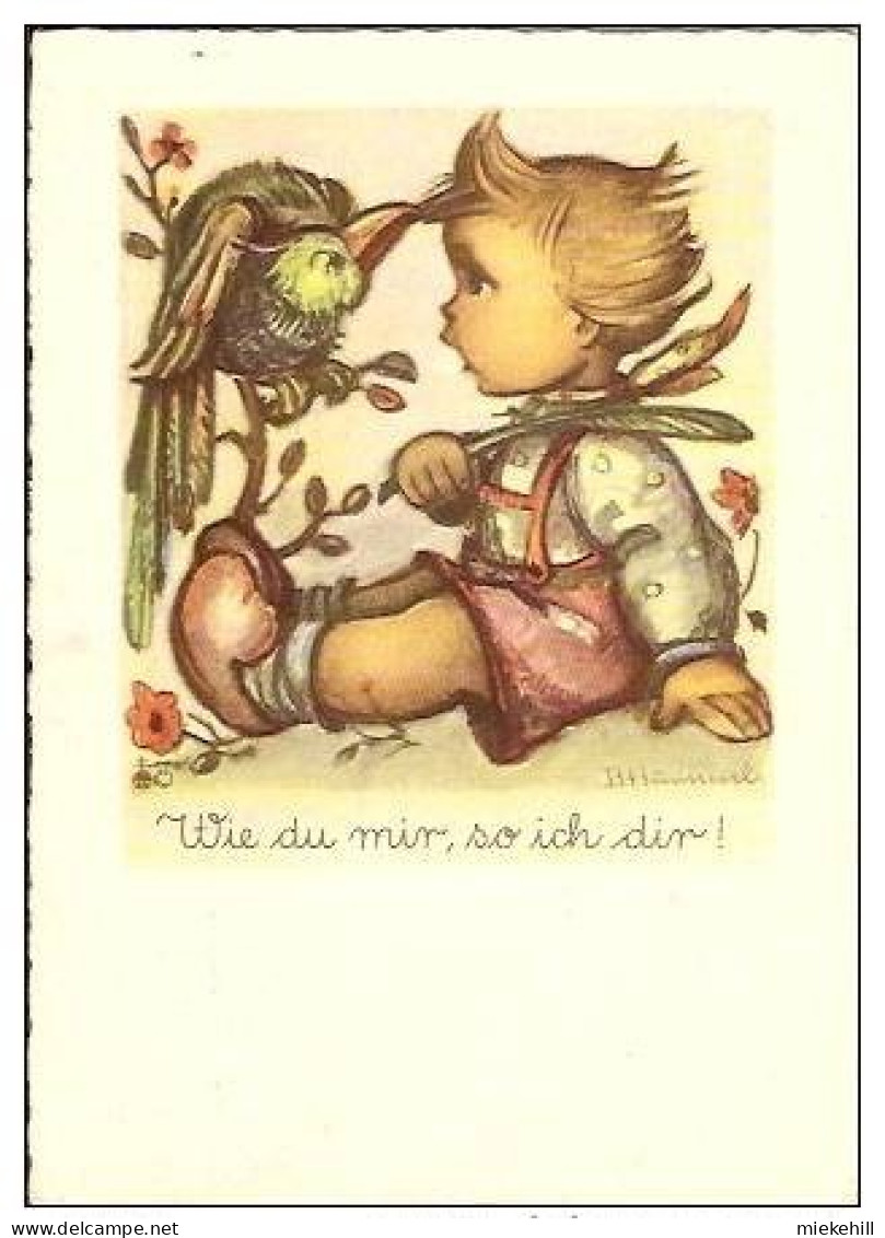 HUMMEL-KUNSTLER-ENFANT ET CORBEAU-WIE DU MIR,SO ICH DIN  N°1519 - Hummel