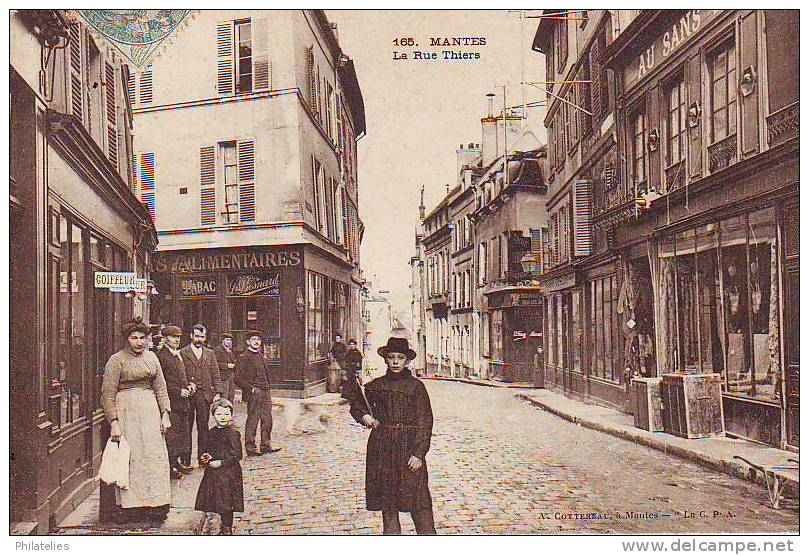 MANTES  RUE THIERS 1905 - Mantes La Ville