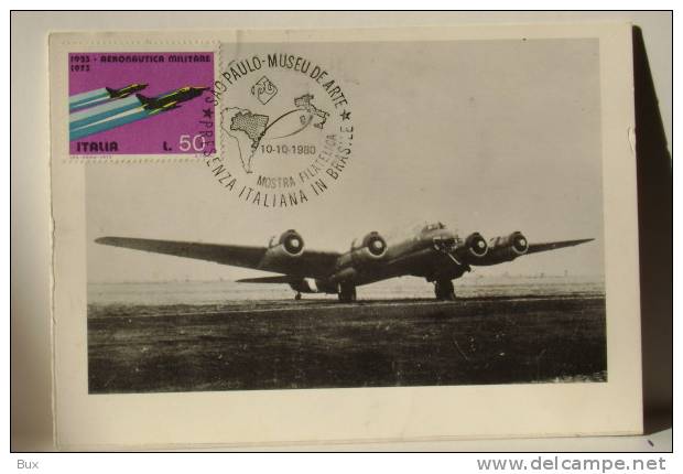 PIAGGIO P. 108  QUADRIMOTORE 1980 PRESENZA IN BRASILE  FDC ANNULLO FILATELICO   NON VIAGGIATA   PERFETTA  AEREO AIRPLANE - 1946-....: Moderne