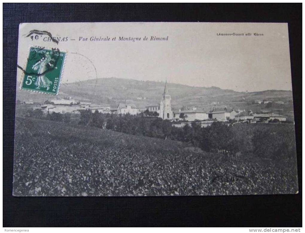 CHENAS - Vue Générale Et Montagne Rémond - Chenas