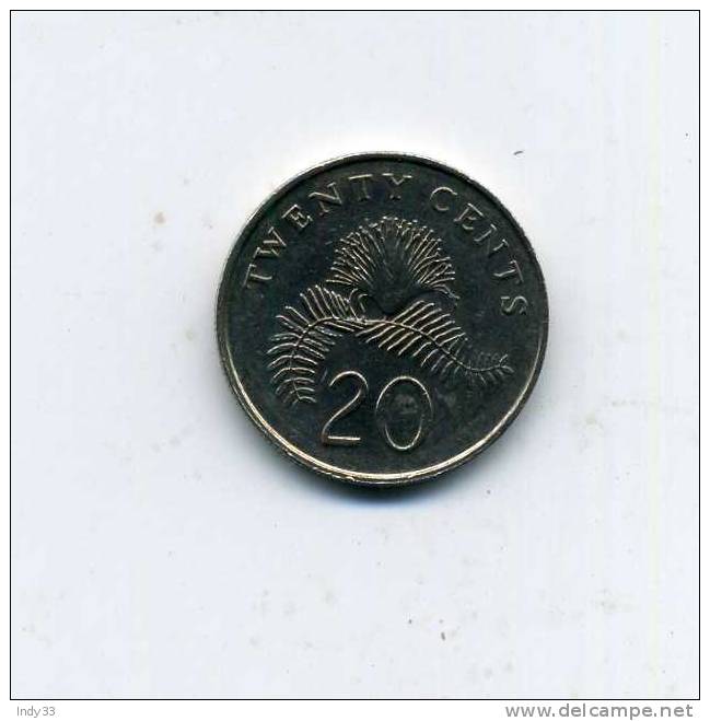 - SINGAPOUR . MONNAIE . 20 CENTS . SINGAPOUR 1990 - Singapour