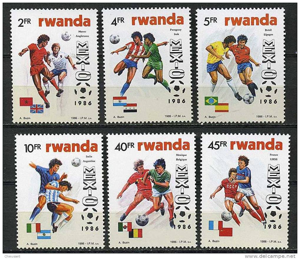 Rwanda **  N° 1211 à 1216 - Coupe Du Monde De Foot - Ungebraucht