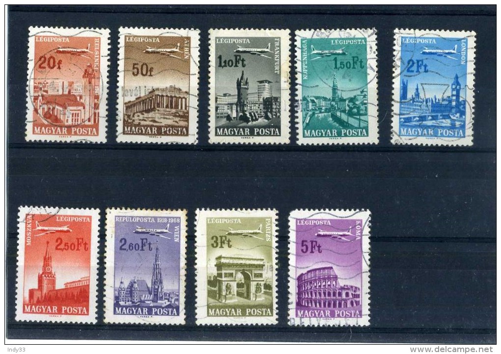 - HONGRIE POSTE AERIENNE . TIMBRES OBLITERES - Used Stamps