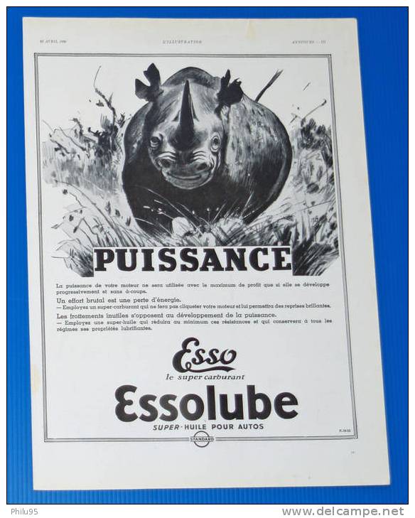 PUBLICITE HUILES ESSOLUBE - Publicités