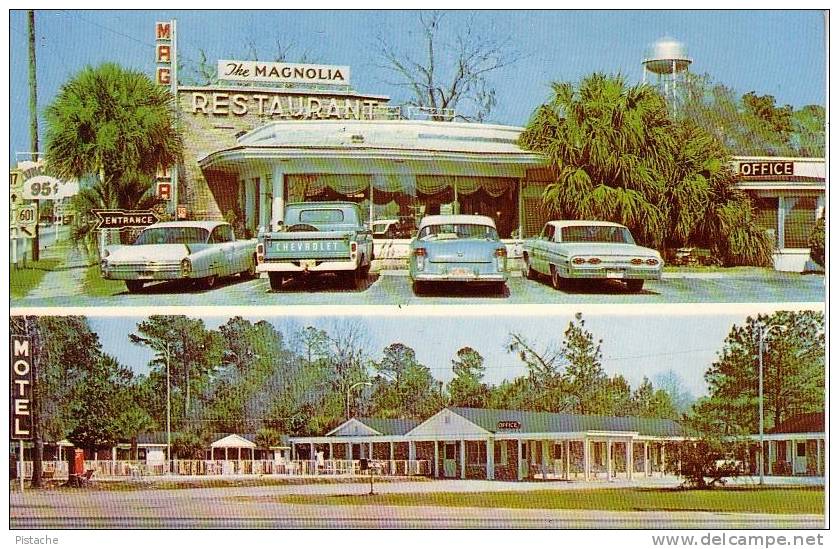 Magnola Restaurant Motel Hardeeville SC - Voitures Cars Neuve Unused - Voir Les 2 Scans - Altri & Non Classificati