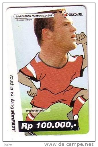 WAYNE ROONEY (FC Manchester United) Indonesia Old Card *  Everton DC United MLS Football Soccer Fussball England British - Indonésie