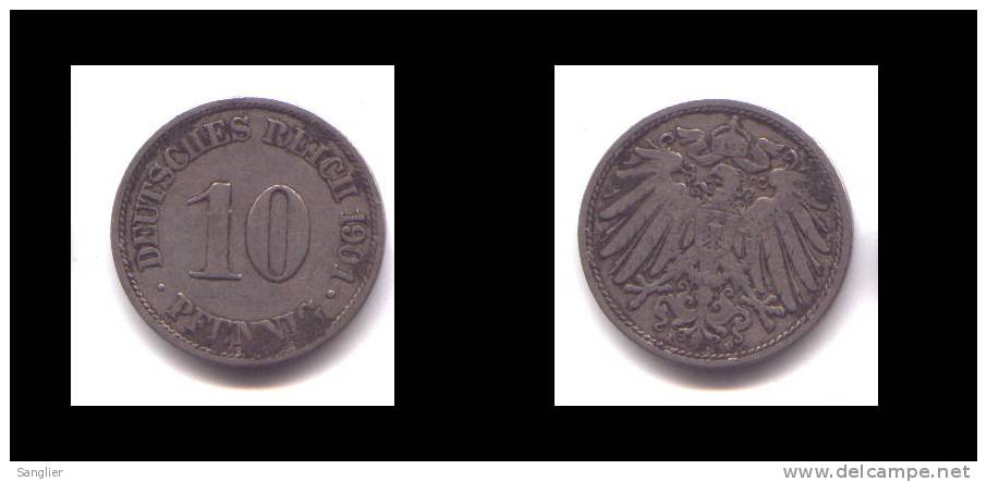 10 PFENNIG 1901 A ( DANS SON JUS ) - 10 Pfennig
