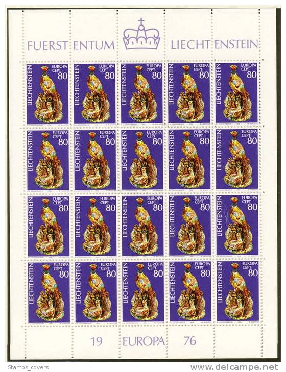 LIECHTENSTEIN MNH** MICHEL KB 642/43 EUROPA 1976 FEUILLETS SHEETS - 1976