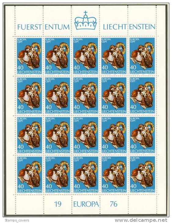 LIECHTENSTEIN MNH** MICHEL KB 642/43 EUROPA 1976 FEUILLETS SHEETS - 1976