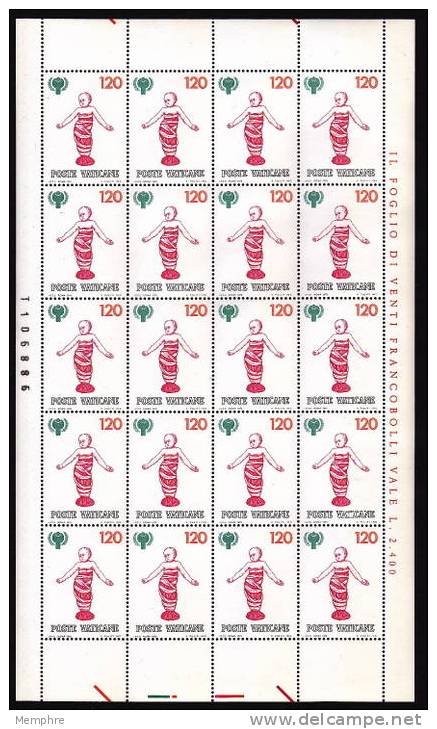 1979 Feuilles Complètes Année Internationale De L´enfant  Série Complète  Sass 667-670 ** - Unused Stamps