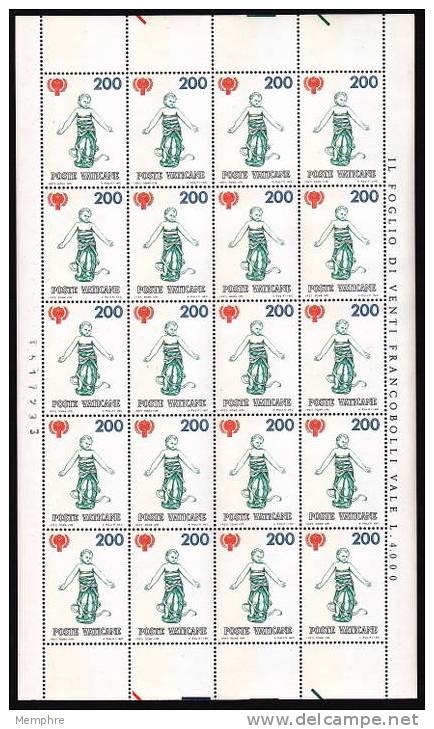 1979 Feuilles Complètes Année Internationale De L´enfant  Série Complète  Sass 667-670 ** - Unused Stamps