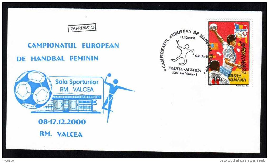 Hand-Ball 2000 European Campionship Match;France-Austria,cove R Obliteration Stamps Concordante ! - Handball