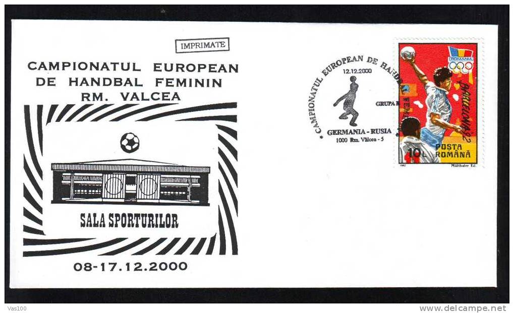 Hand-Ball 2000 European Campionship Match;Germania-Russia,cov Er Obliteration Stamps Concordante ! - Hand-Ball