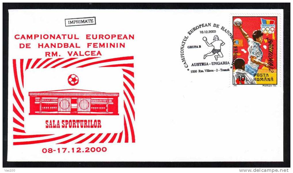 Hand-Ball 2000 European Campionship Match;Austria-Ungaria,cov Er Obliteration Stamps Concordante ! - Balonmano