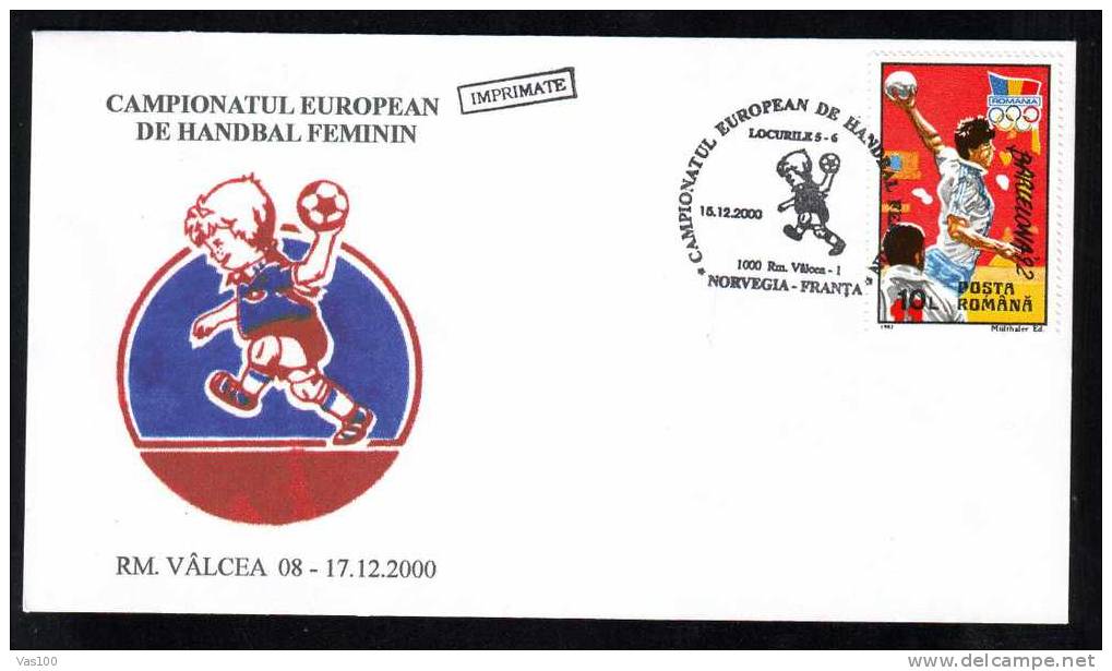 Hand-Ball 2000 European Campionship Match;Norge-France,cover Obliteration Stamps Concordante ! - Balonmano