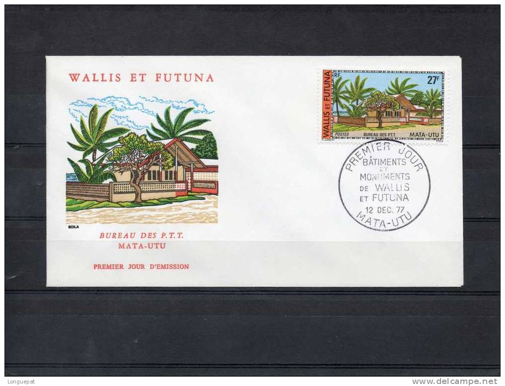 WALLIS Et FUTUNA : Bureau De Poste De MATA-UTU- Enveloppe 1er Jour - Bâtiments Et Monument De W Et F. - FDC