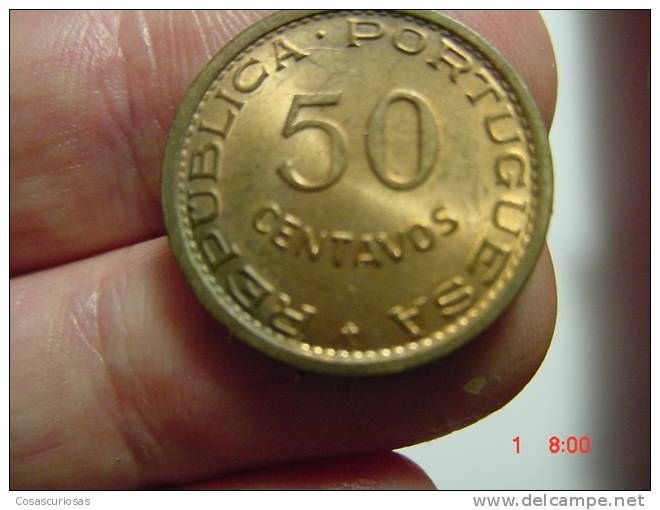 2242 ANGOLA   50 CENTAVOS    YEAR  1954 UNCIRCULATED    OTHERS IN MY STORE - Angola