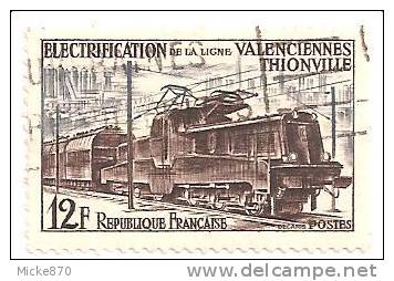 France N°1024 Neuf* électrification De La Ligne Valenciennes Thionville - Used Stamps