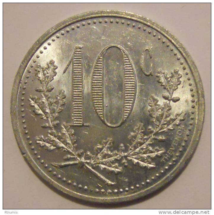 Hirson 02 Union Commerciale 10 Centimes 1921 Elie 10.2 SUPERBE - Monétaires / De Nécessité