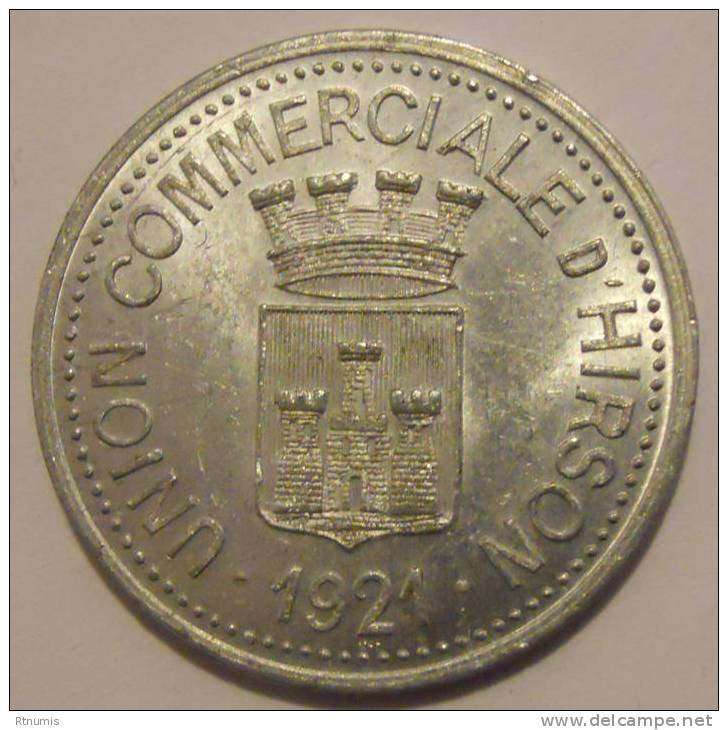 Hirson 02 Union Commerciale 10 Centimes 1921 Elie 10.2 SUPERBE - Monétaires / De Nécessité