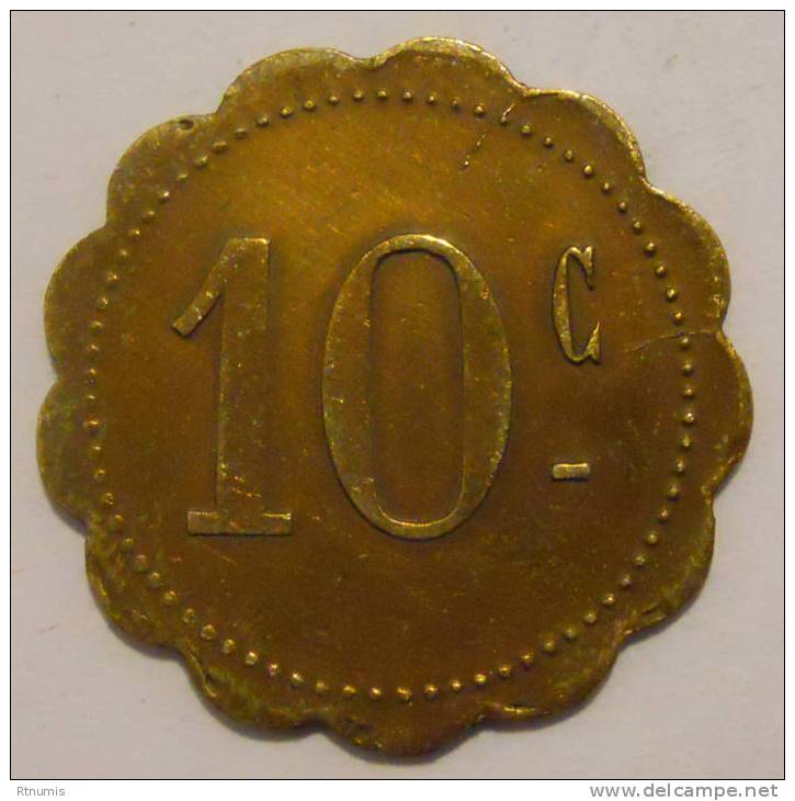 Ouveillan 11 Commerçants Réunis 10 Centimes Elie 10.2 - Monetary / Of Necessity