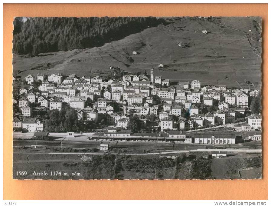 H495 Airolo Stazione, Gare, Bahnhof. Circulé En 1943 Vers Courgenay JB, Timbre Manque,Borelli 1569 - Airolo