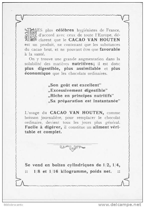 PUB CACAO VAN HOUTEN - PALAIS DE FONTAINEBLEAU - Advertising