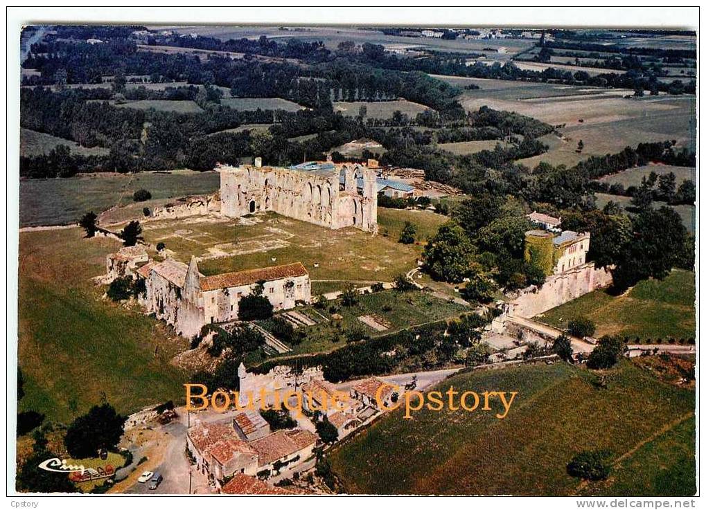 85 - ABBAYE DE MAILLEZAIS - Belle Vue D´ensemble Aérienne - Visuel RARE - Dos Scané - Maillezais