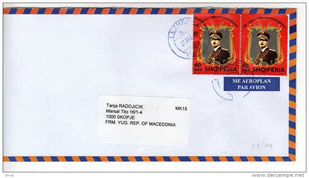 Albania / Covers / Letters / Cancellation Lezhe - Albania