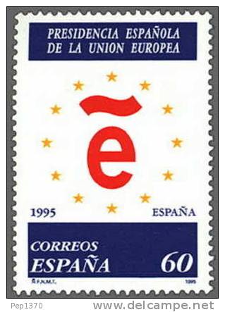 ESPAÑA 1995 - PRESIDENCIA ESPAÑOLA DE LA UNION EUROPEA - Edifil Nº 3385 - Yvert 2973 - Institutions Européennes